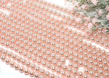 Margele perle, culoare somon, marime 8mm GBP-02 foto