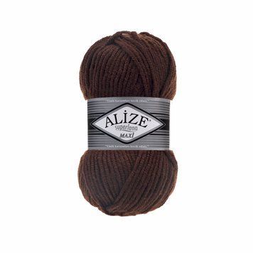 Fire l&acirc;nă ALIZE SUPERLANA MAXI, 26, culoare maro inchis TH-06-003 foto