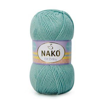 Акриловая пряжа Nako Elit Baby, 10482, цвет лазурный TH-09-019 фото