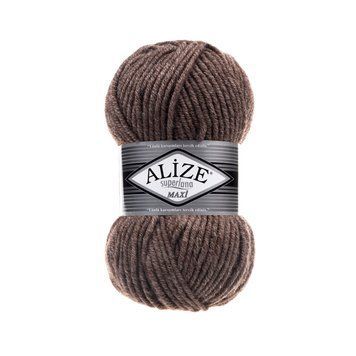 Fire l&acirc;nă ALIZE SUPERLANA MAXI, 240, culoare cafea TH-06-014 foto
