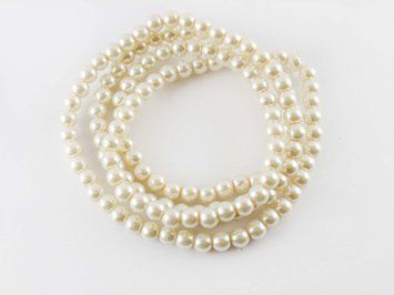 Margele perle, culoare bej deschis, marime 8mm GBP-08-01 foto