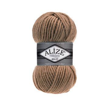 Fire l&acirc;nă ALIZE SUPERLANA MAXI, 466, culoare maro TH-06-017 foto