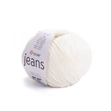 YarnArt Jeans, 18, culoare albă TH-07-018 foto