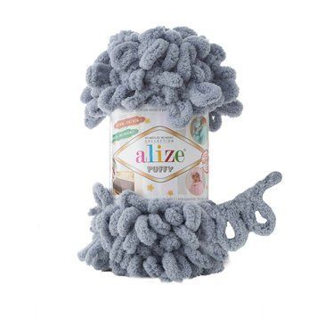 Fire velur Alize Puffy, 428, culoare gri TH-01-015 foto