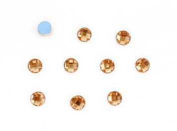 Strasuri acrilice, plate, culoare galbena, 8mm Fb-AD5 foto