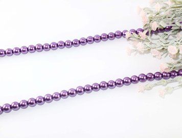 Margele perle, culoare lila &icirc;nchis, marime 6mm GBP-06-04 foto