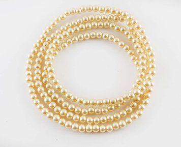 Margele perle, culoare piersic deschis, 4mm GBP-04-10 foto