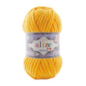 Fire velur Alize Velutto, 216, culoare galbenă TH-03-007 foto