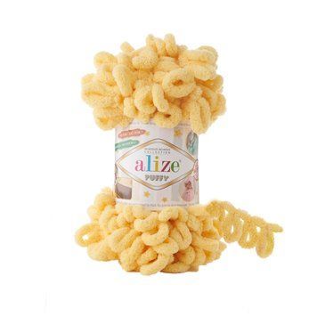Fire velur Alize Puffy, 509, culoare galben-lăm&acirc;ie TH-01-008 foto