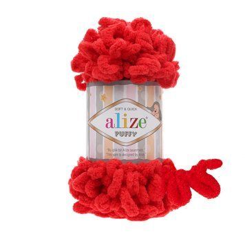 Fire velur Alize Puffy, 56, culoare roșie TH-01-012 foto