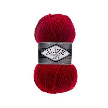 Fire l&acirc;nă ALIZE SUPERLANA MAXI, 56, culoare roșie TH-06-005 foto