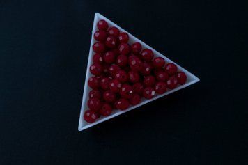 Бусины хрустальные, цвет вишневый, 6x8мм GB-08-11 фото