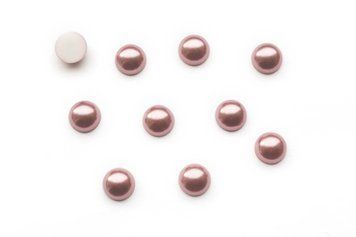 Margele jumatari, culoare pudra roz inchis, 10mm HB-011 foto