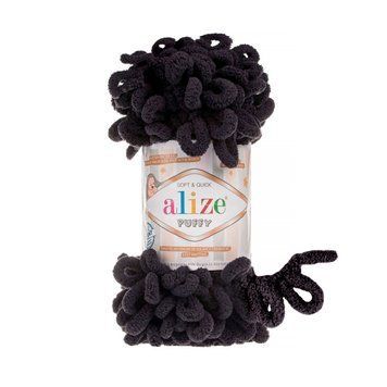 Fire velur Alize Puffy, 1060, culoare neagră TH-01-019 foto