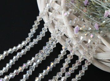 Margele cristal, culoare albă transparentă, 5.7x6.0mm GB-СF-09 foto