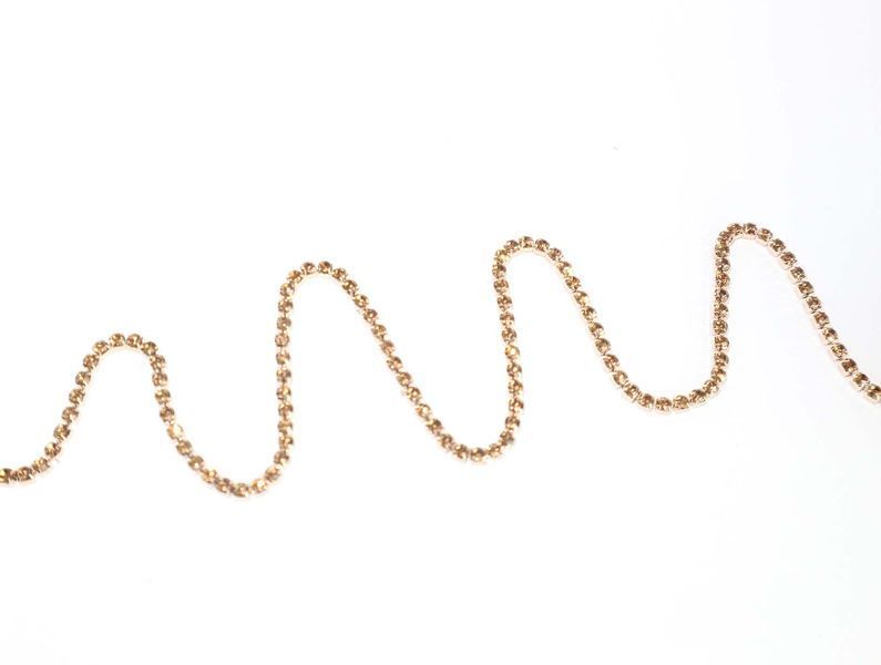 Lant decorativ cu strasuri, culoare caramel &icirc;nchis Fb-CH-04 foto