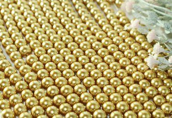 Margele perle, culoare aur, marime 8mm GBP-08 foto