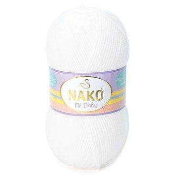 Fire acril Nako Elit Baby, 208, culoare albă TH-09-001 foto