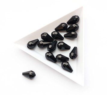 Margele plastic, picatura, culoare neagra PB-003 foto