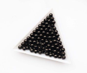 Margele plastic, culoare neagra, 5mm PB-04 foto