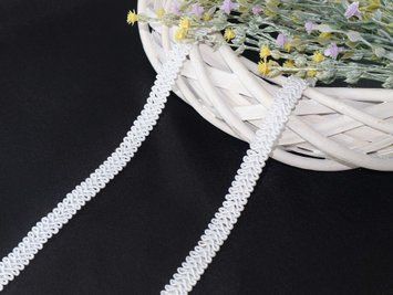 Bandă decorativă culoare albă, lățime 12mm KR-06 foto