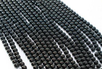 Margele perle, culoare neagra, 4mm GBP-04-01 foto