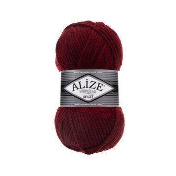 Fire l&acirc;nă ALIZE SUPERLANA MAXI, 57, culoare bordo TH-06-019 foto