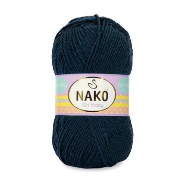 Акриловая пряжа Nako Elit Baby, 10094, цвет темно-синий TH-09-016 фото