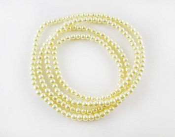 Margele perle, culoare galben lăm&acirc;ie, 4mm GBP-04-02 foto