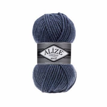 Fire l&acirc;nă ALIZE SUPERLANA MAXI, 203, culoare albastru denim TH-06-011 foto